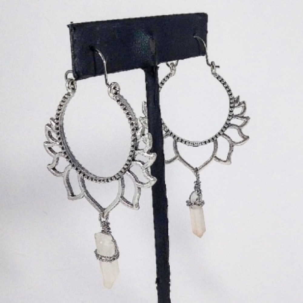 Crystal Lotus Earring